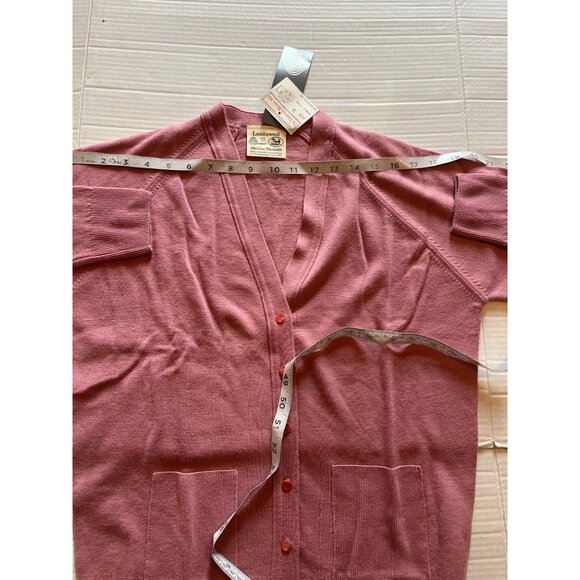NWT-The Edinburgh Woollen Mill 100% lambswool Rose Pink Size L cardigan sweater - Picture 10 of 12